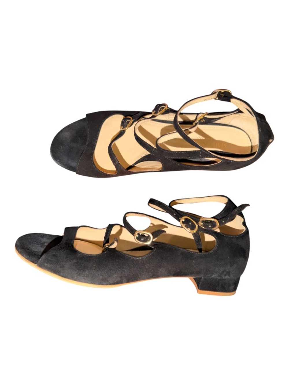 Marion Parke Strappy Flats Peep Toe 38.5